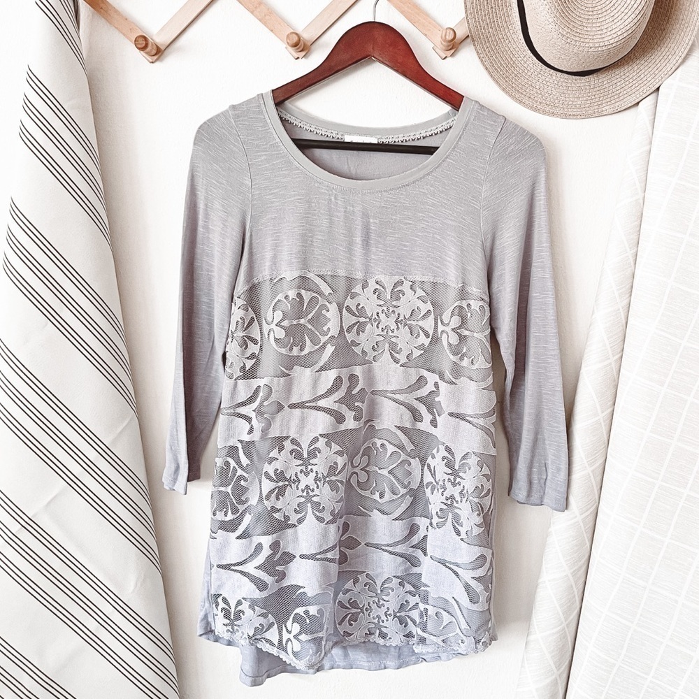 Anthropologie Meadow Rue Capriccio Lace Tunic Top